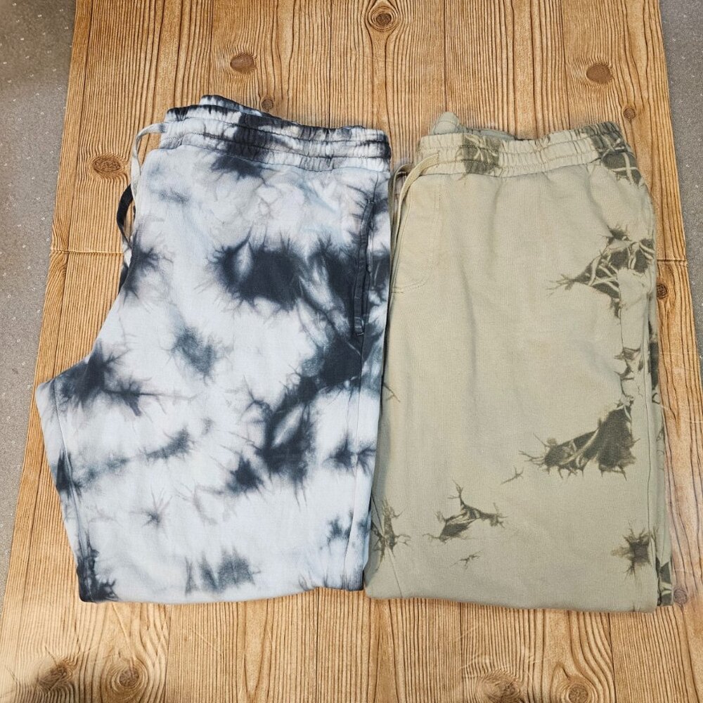 2 pair of No Boundaries Tie Dye Mens Joggers